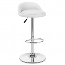 Chaise de Bar Faux Cuir Chrome - Lulu