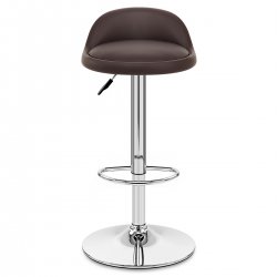 Chaise de Bar Cuir Chrome - Lulu
