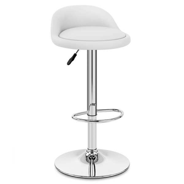 Chaise de Bar Cuir Chrome - Lulu Chaise de Bar Cuir Chrome - Lulu
