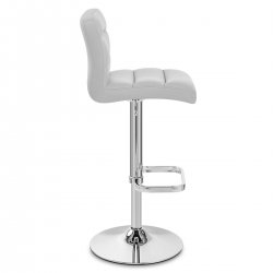 Chaise de Bar Faux Cuir Chrome - Lush