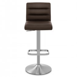 Chaise de Bar Faux Cuir Chrome Brossé - Lush