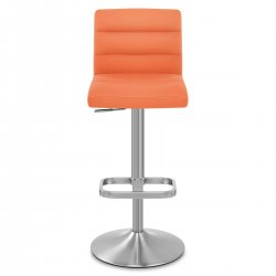 Chaise de Bar Faux Cuir Chrome Brossé - Lush