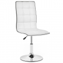 Chaise Faux Cuir Chrome - Macy Gris