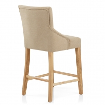 Chaise de Bar Tissu Bois - Magna Marron