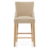 Chaise de Bar Tissu Bois - Magna Marron