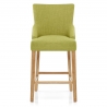 Chaise de Bar Tissu Bois - Magna Marron