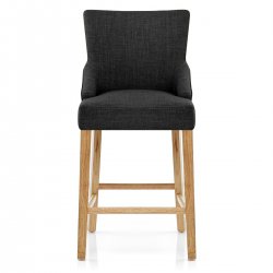 Chaise de Bar Tissu Bois - Magna Marron