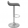 Tabouret Faux Cuir Chrome Brossé - Mars