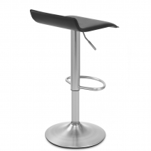 Tabouret Faux Cuir Chrome Brossé - Mars