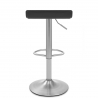 Tabouret Faux Cuir Chrome Brossé - Mars