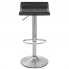 Tabouret Faux Cuir Chrome Brossé - Mars