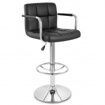 Chaise de Bar Faux Cuir Chrome - Maze