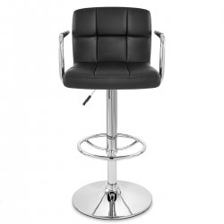 Chaise de Bar Faux Cuir Chrome - Maze