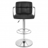 Chaise de Bar Faux Cuir Chrome - Maze