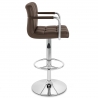 Chaise de Bar Faux Cuir Chrome - Maze