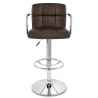 Chaise de Bar Faux Cuir Chrome - Maze