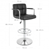 Chaise de Bar Faux Cuir Chrome - Maze