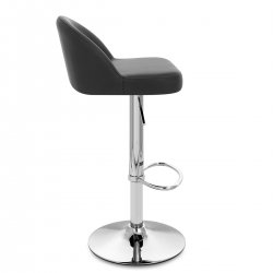 Chaise de Bar Faux Cuir Chrome - Mimi