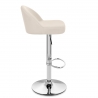 Chaise de Bar Faux Cuir Chrome - Mimi