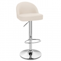 Chaise de Bar Faux Cuir Chrome - Mimi