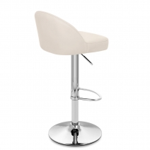 Chaise de Bar Faux Cuir Chrome - Mimi