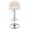 Chaise de Bar Faux Cuir Chrome - Mimi