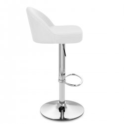 Chaise de Bar Faux Cuir Chrome - Mimi