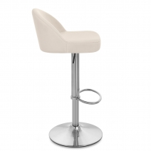 Chaise de Bar Faux Cuir Chrome Brossé - Mimi