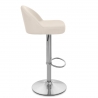 Chaise de Bar Faux Cuir Chrome Brossé - Mimi