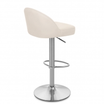 Chaise de Bar Faux Cuir Chrome Brossé - Mimi