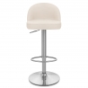 Chaise de Bar Faux Cuir Chrome Brossé - Mimi