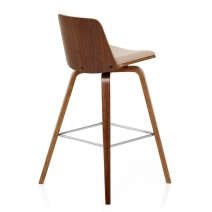 Tabouret de Bar Bois Tissu - Mirage Crème