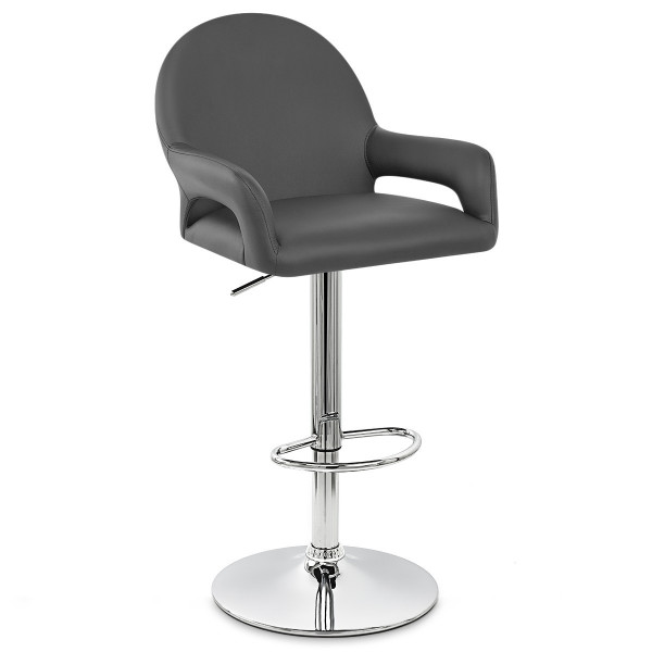 Chaise de Bar Faux Cuir Chrome - Munich