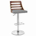 Chaise de Bar Bois Tissu - Muse Gris