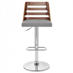 Chaise de Bar Bois Tissu - Muse Gris