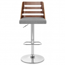 Chaise de Bar Bois Tissu - Muse Gris