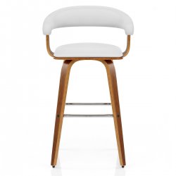 Chaise de Bar Faux Cuir Bois - Ontario Marron