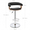 Chaise de Bar Bois Chrome - Orlando