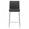 Tabouret Faux Cuir Chrome - Pacino Noir