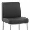 Tabouret Faux Cuir Chrome - Pacino Noir