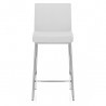 Tabouret Faux Cuir Chrome - Pacino Blanc