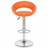 Chaise de Bar Faux Cuir Chrome - Crescent Matelassé Orange