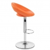 Chaise de Bar Faux Cuir Chrome - Crescent Matelassé Orange