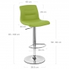 Chaise de Bar Faux Cuir Chrome - Paradis