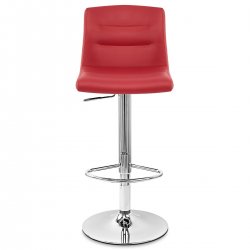 Chaise de Bar Faux Cuir Chrome - Paradis