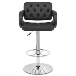 Chaise de Bar Faux Cuir Chrome - Polaris