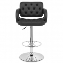 Chaise de Bar Faux Cuir Chrome - Polaris