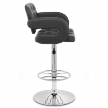 Chaise de Bar Faux Cuir Chrome - Polaris