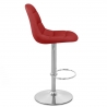 Chaise de Bar Faux Cuir Chrome Brossé - Rochelle Rouge