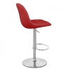 Chaise de Bar Faux Cuir Chrome Brossé - Rochelle Rouge